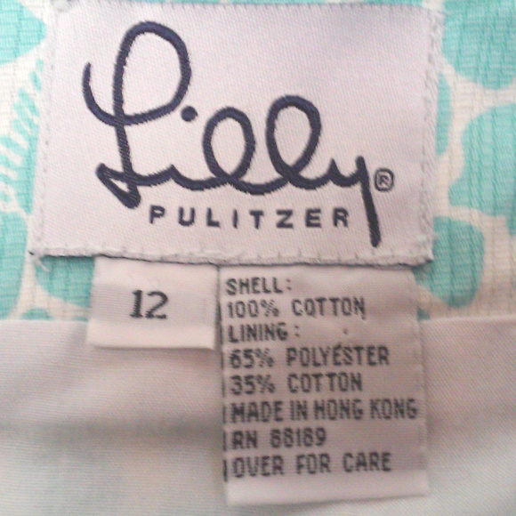 Lilly Pulitzer Blue White Wrap Mini Skirt Size 12 - Picture 3 of 4